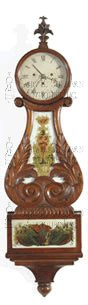 Abiel Chandler Lyre Clock (Concord, NH)